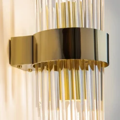 Frame væglampe, 2 lyskilder, højde 46 cm, guld/klar^Maytoni New