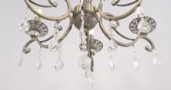 Grace lysekrone, 6 lyskilder, messing/hvid^Maytoni Best