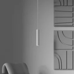 hængelampe Calipso, hvid, Ø 5,6 cm, aluminium, GU10^Maytoni Clearance