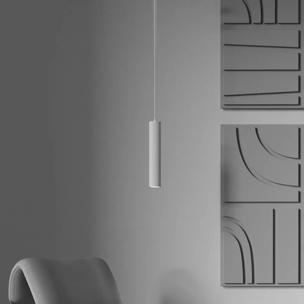 hængelampe Calipso, hvid, Ø 5,6 cm, aluminium, GU10^Maytoni Clearance