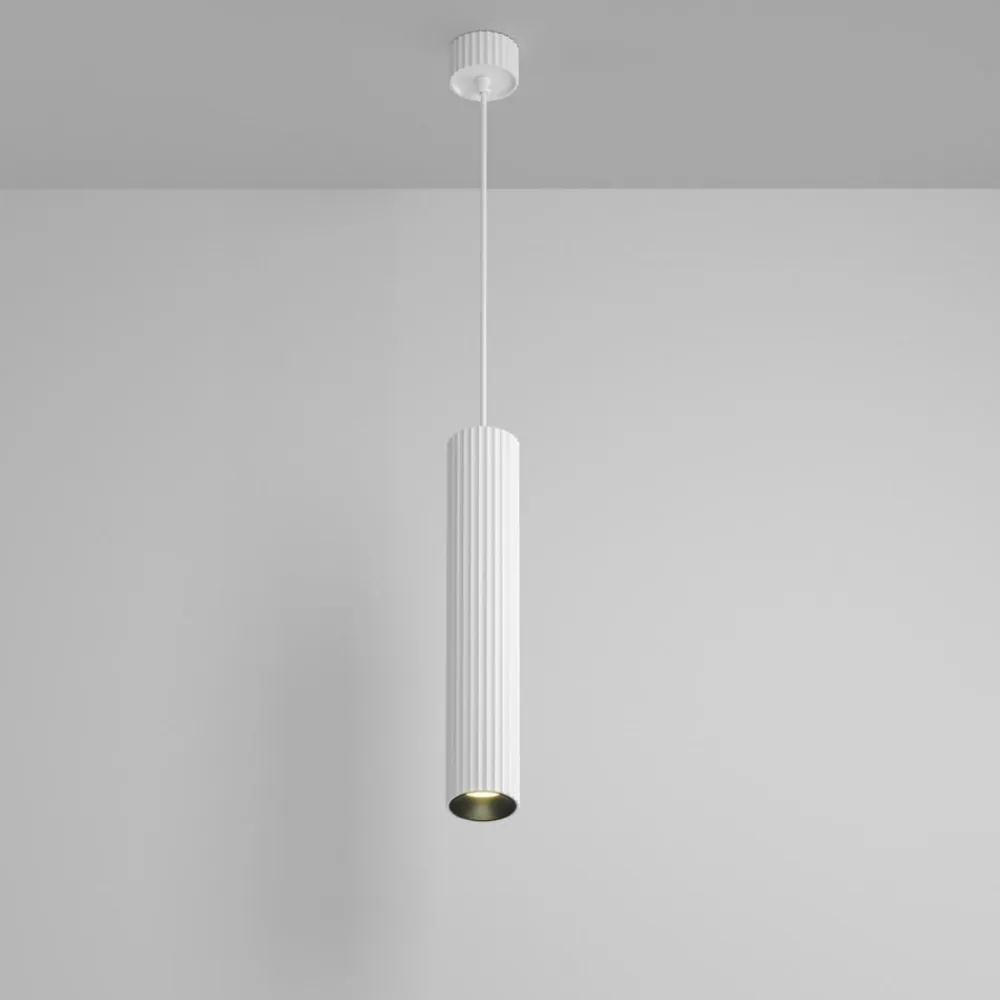 hængelampe Calipso, hvid, Ø 5,6 cm, aluminium, GU10^Maytoni Clearance