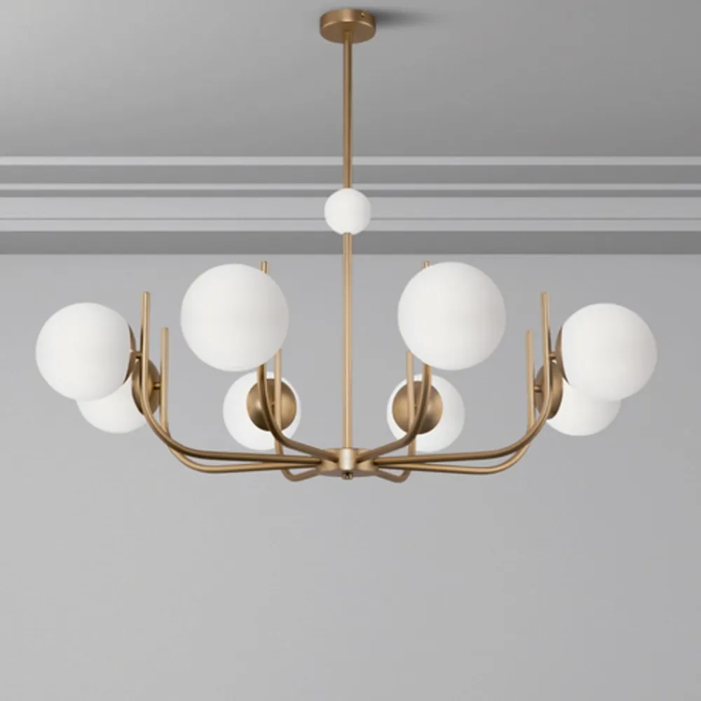 Maytoni Pendellamper>hængelampe Rendez-vous, 8 lyskilder, messingfarvet