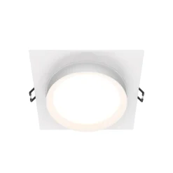 Maytoni Hoop indbygningslampe, kantet, hvid