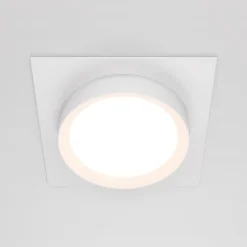 Maytoni Hoop indbygningslampe, kantet, hvid