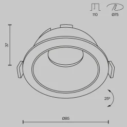 Maytoni Indbygningsspots|Spotlights><noscript><img width=