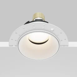 Maytoni indbygningslampe Share, hvid/hvid, Ø 10,2 cm, aluminium, GU10