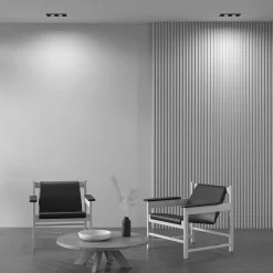 indbygningslampe i metal, sort, 25 x 13 cm, 2 lyskilder^Maytoni New