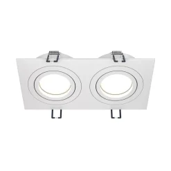 indbygningslampe Atom, hvid, 2 lyskilder, 17,5 x 9,2 cm^Maytoni Online