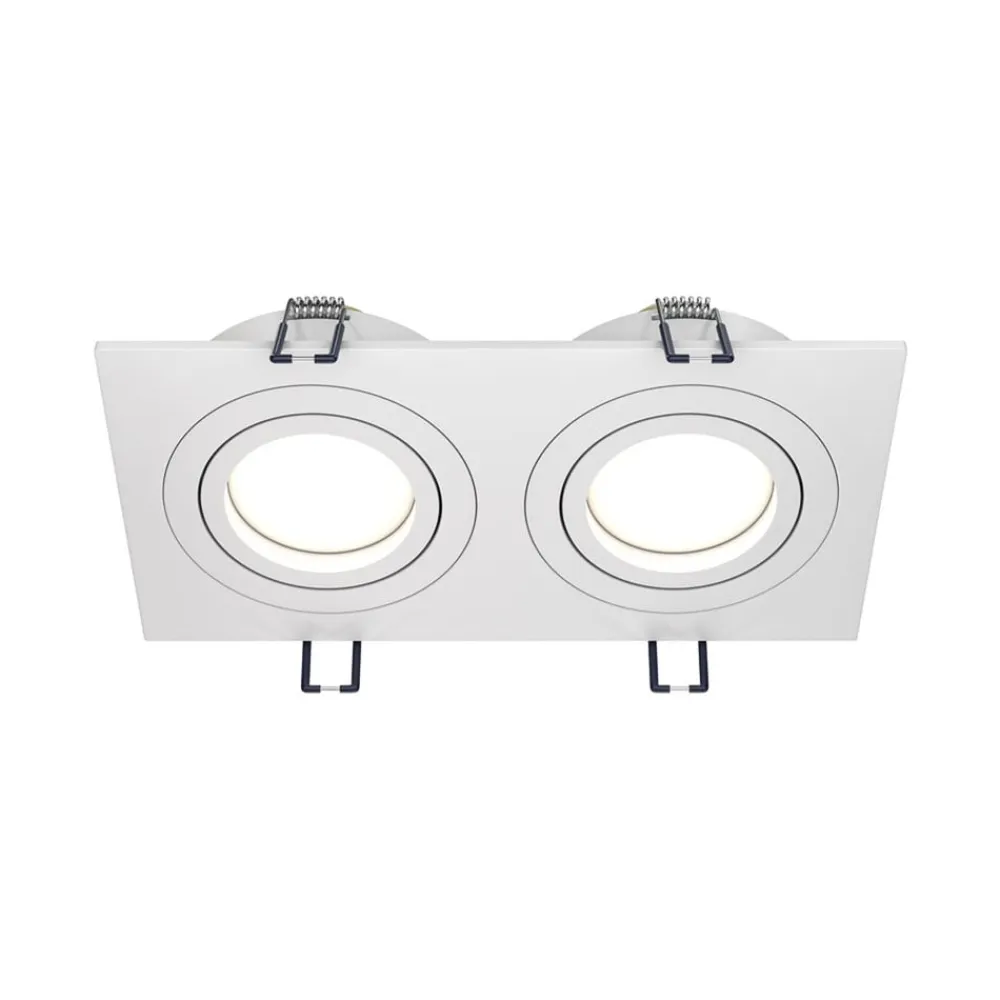 indbygningslampe Atom, hvid, 2 lyskilder, 17,5 x 9,2 cm^Maytoni Online