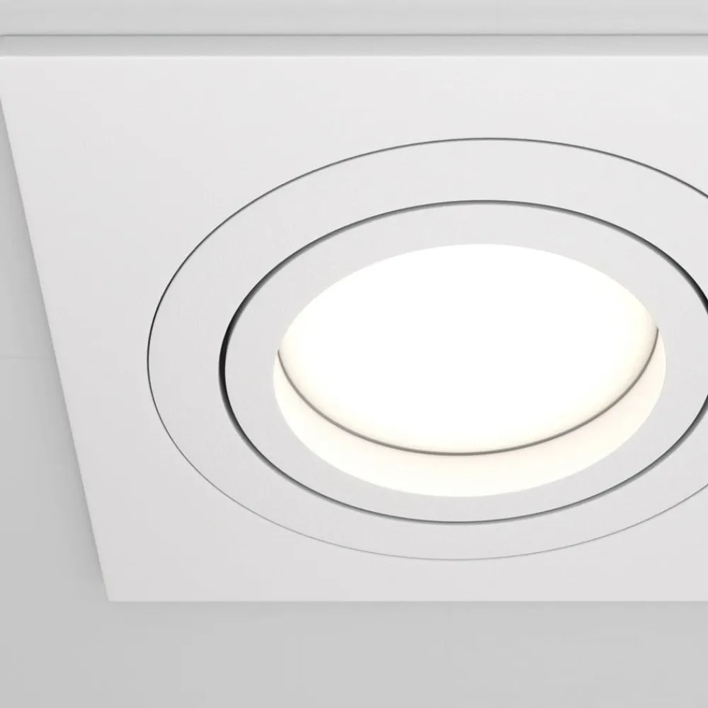 indbygningslampe Atom, hvid, 2 lyskilder, 17,5 x 9,2 cm^Maytoni Online