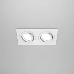 indbygningslampe Atom, hvid, 2 lyskilder, 17,5 x 9,2 cm^Maytoni Online