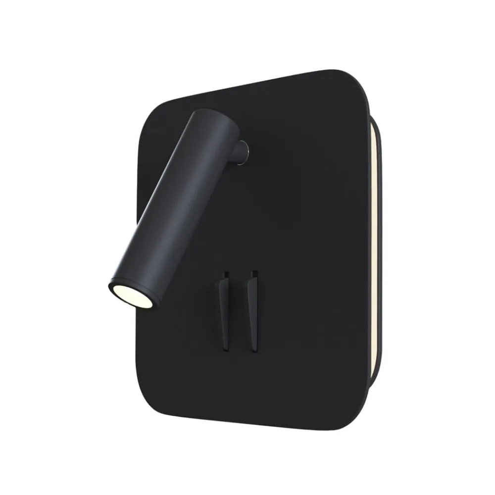 Ios 176 LED-væglampe, kantet, sort^Maytoni Discount