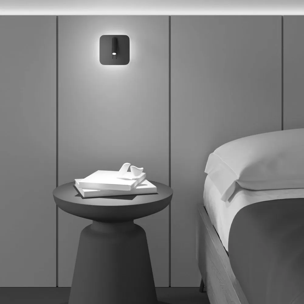 Ios 176 LED-væglampe, kantet, sort^Maytoni Discount