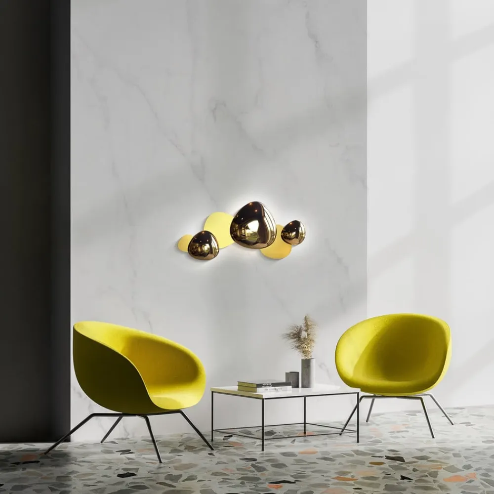 Maytoni Jack-stone LED-væglampe, 79 cm, guld