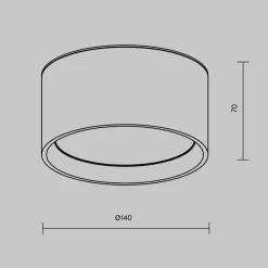 LED-downlight Vega, sort, Ø 14 cm, 15W, aluminium^Maytoni Discount