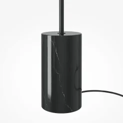 Maytoni LED-gulvlampe Kyoto, sort, højde 145 cm, marmor