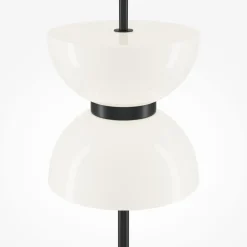 Maytoni LED-gulvlampe Kyoto, sort, højde 145 cm, marmor