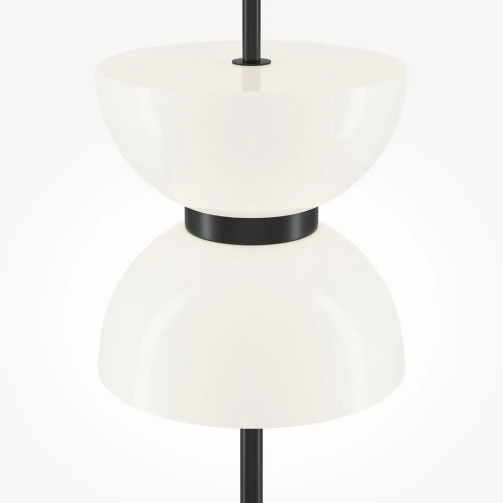 Maytoni LED-gulvlampe Kyoto, sort, højde 145 cm, marmor