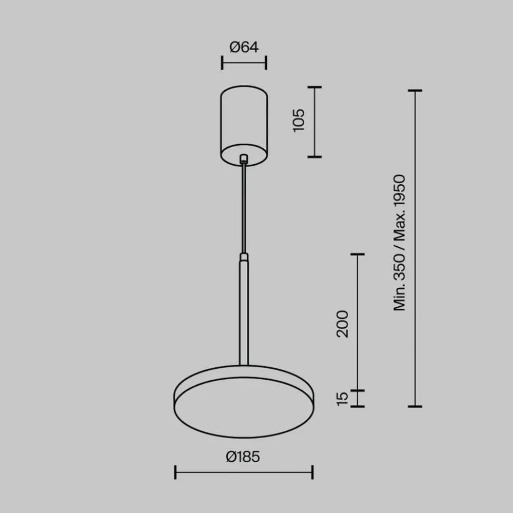 Maytoni Arbejdsrum/Kontor>LED-hængelampe Plato, messing, Ø 18,5 cm, aluminium