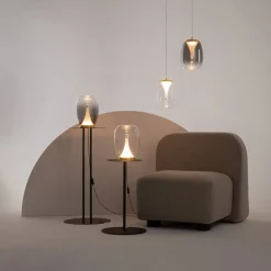 LED-hængelampe Splash, røggrå, Ø 20 cm, glas^Maytoni Outlet