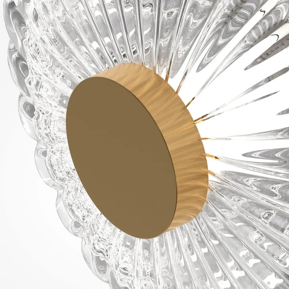 Maytoni LED-væglampe Amulet, rund, Ø 18 cm, klar/guld