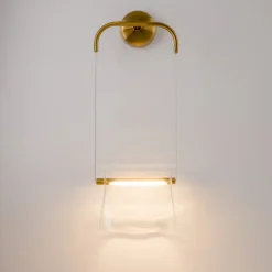 LED-væglampe Cabaret, messing/klar, metal/glas^Maytoni New