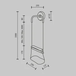 LED-væglampe Cabaret, messing/klar, metal/glas^Maytoni New