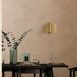 Maytoni Væglamper>LED-væglampe iOS 176, guldfarvet, rund, aluminium