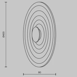 LED-væglampe Nami, grøn-beige, Ø 40 cm, aluminium^Maytoni Online