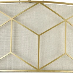 loftlampe Messina, Ø 57 cm, beige, linned^Maytoni Discount