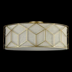 loftlampe Messina, Ø 57 cm, beige, linned^Maytoni Discount