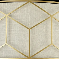 loftlampe Messina, Ø 57 cm, beige, linned^Maytoni Discount