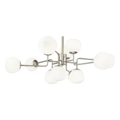 Maytoni Lysekroner>lysekrone Erich, nikkelfarvet glas/metal 12 lyskilder.