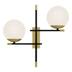 Maytoni Nostalgia væglampe, 2 lyskilder, af glas