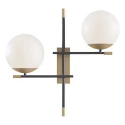 Maytoni Nostalgia væglampe, 2 lyskilder, af glas