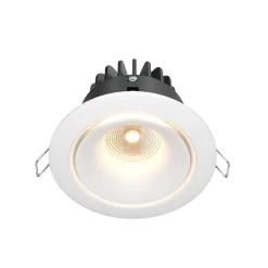 Maytoni Yin LED indbygningslampe, IP20, 3000K, triac, hvid