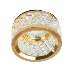ORION Med krystalpynt - indbygningslampe Iwen, guld
