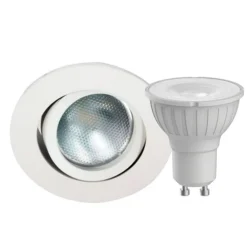 MEGATRON Loftlamper|Indbygningsspots>DecoclicSet LED-indb.ring GU10 4,2 W hvid