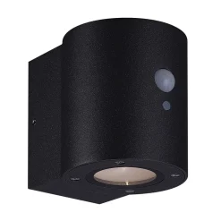 MEGATRON Loky LED-solcellelampe til vægmontering, sensor, rund