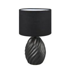 Reality Leuchten Bordlamper>Melva bordlampe, mat sort, Ø 18 cm, keramik, E14