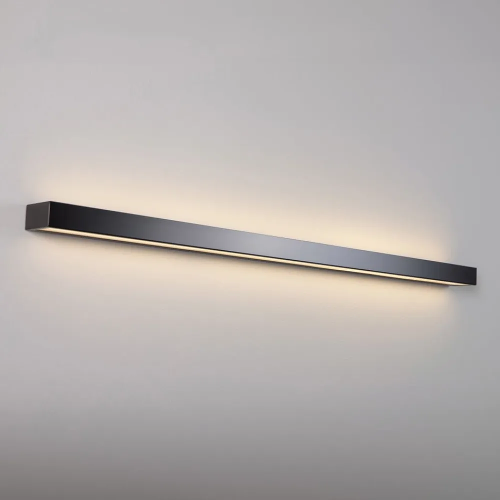 MCJ Væglamper>Mera LED-væglampe, bredde 120 cm, sort, 3000K