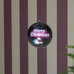 Merry Christmas 3D-hologramkugle, 64 LED'er^Konstsmide Christmas Clearance
