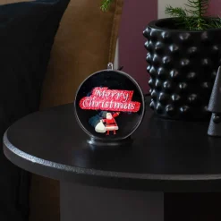 Konstsmide Christmas Merry Christmas 3D-hologramkugle, 42 LED'er