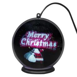 Konstsmide Christmas Merry Christmas 3D-hologramkugle, 42 LED'er