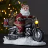 Merryville LED-dekolampe, julemand på motorcykel^STAR TRADING Online