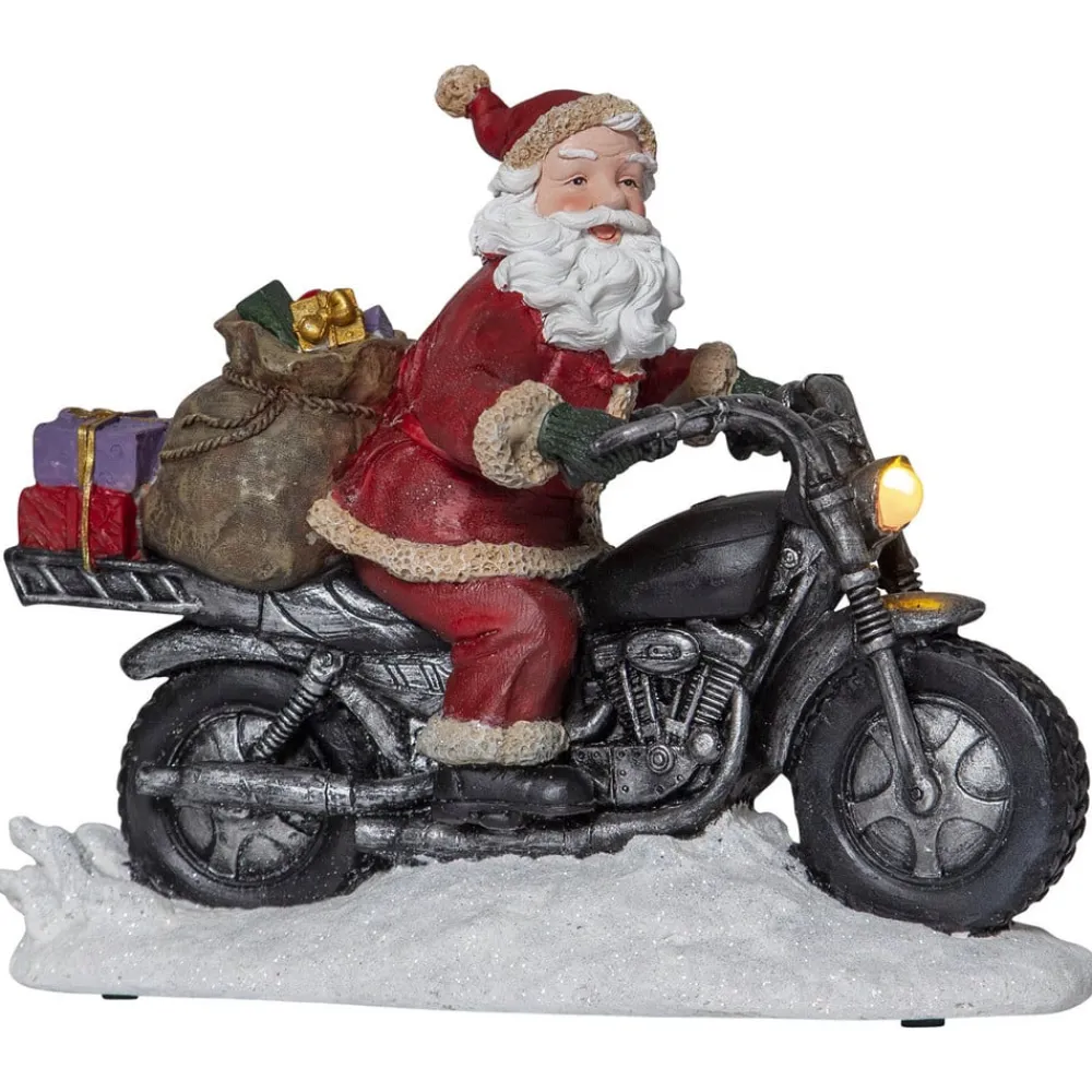 Merryville LED-dekolampe, julemand på motorcykel^STAR TRADING Online