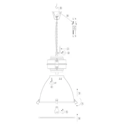 Mexlite Densi hængelampe, grå, Ø 47 cm, metal^Steinhauer