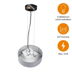 Mia loftslampe, grå, Ø 50 cm^Smartwares Discount