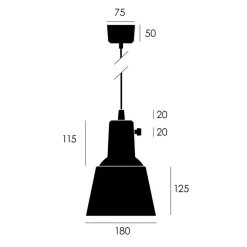 midgard K831 hængelampe, naturlig aluminium