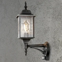 Milano udendørs væglampe med bevægelsessensor^Konstsmide Best